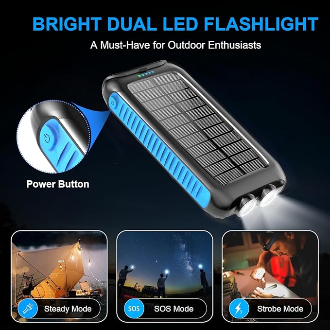Solar-Charger-Power-Bank-49800mAh Portable Solar Phone Charger - Image 3