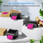 4x6 Thermal Labels, 1 Packs of 500 4x6 Fold Labels Rose Red - Image 3