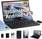 Android Tablet with Keyboard, 10 inch Android 14 Tablets 22GB+128GB, Octa-Core by AOCWEITech
