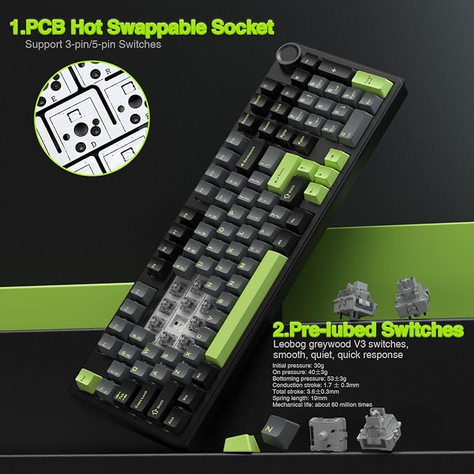 AULA F99 Pro Wireless Mechanical Keyboard - Image 6