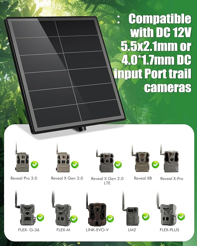 KEPEAK Solar Panel for Trail Camera - 6000mAh Battery - Image 2