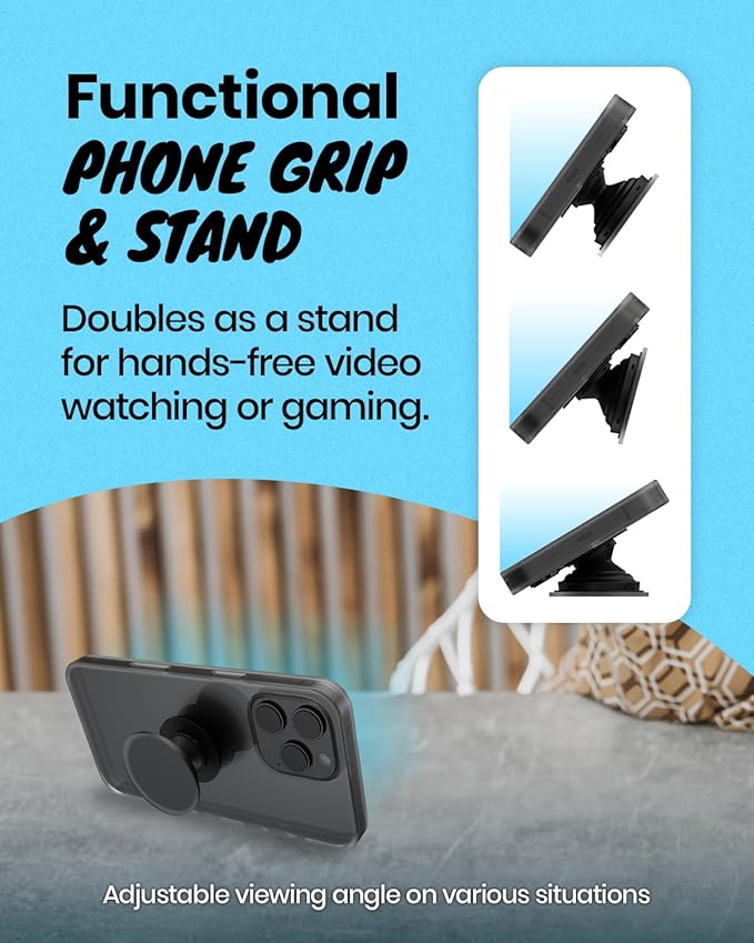 Solid Color Button Phone Grip – Minimalist Design, Durable and Lightweight - Image 5
