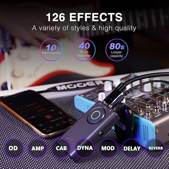 MOOER Prime P1 Multi-Effects Processor Headphone Amp, Bass Guitar Pedals - Image 2
