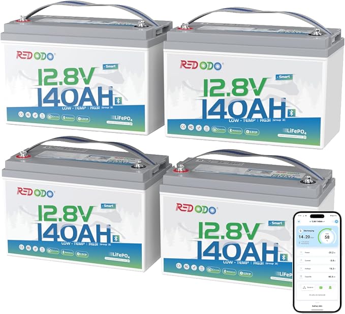 Redodo 12V 140Ah LiFePO4 Battery Group31, 10-Year Lifespan, 150A BMS & by PrimeDayRedodoSaveup55