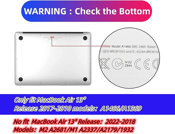Compatible with MacBook Air 13 Inch Case 2017 2016 2015 2014 2013 2012 2011 - Image 3