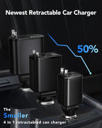 Retractable Car Charger, 4 in 1 Fast Car Charging 60W, Compatible - Image 4
