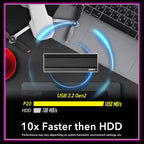 Addlink External Portable SSD 512GB P20 USB 3.2 Gen2 up to 1050MB/s, 3D TLC USB - Image 2