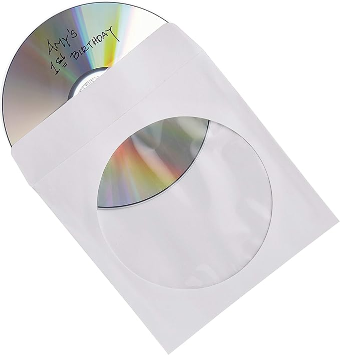 Verbatim CD/DVD Paper Sleeves-with Clear Window - Image 3