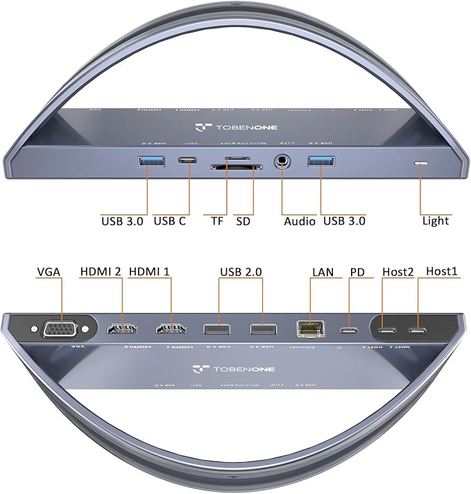 TobenONE MacBook Docking Station Dual Monitor 4K - Image 7