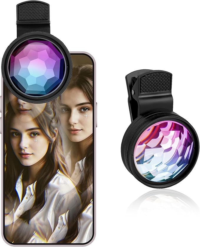Kaleidoscope Prism Lens for iPhone & Android – Clip-On Multi Refraction Filter by YZOuOZY