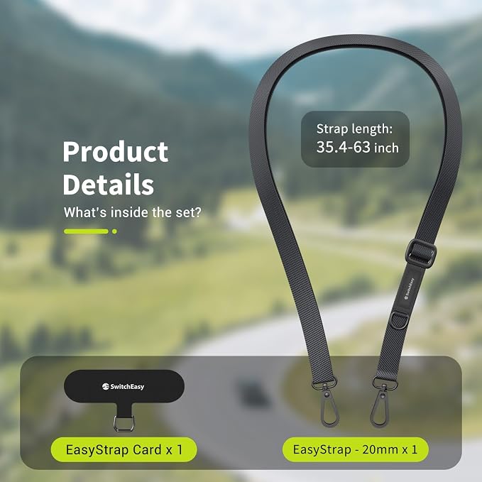 SWITCHEASY 20mm Adjustable Crossbody Phone Strap Compatible - Image 8