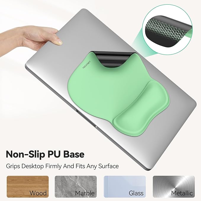 TECKNET Gel Mouse Pad with Wrist Rest, Ergonomic Office Mousepad with Wrist - Image 5
