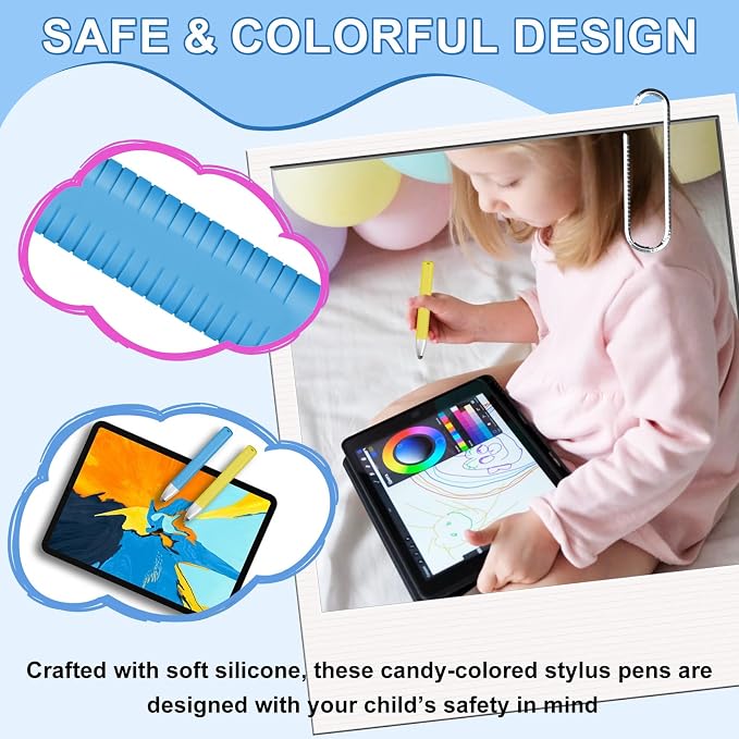 2pcs Kid-Friendly Stylus Pens for Touch Screens, Tablet Stylus Pen - Image 4