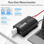 BESTEK 2000 Watt Pure Sine Wave Power Inverter, 12V DC to 110V/120V AC Inverter - Image 4