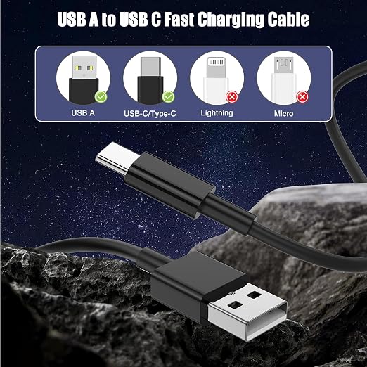 3-Pack Black USB A to USB C Cable，USB to USB C Car Carplay Cable - Image 5