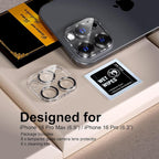 beuxece for 6 Pack iPhone 16 Pro/iPhone 16 Pro Max Camera Lens Protector 9H - Image 2