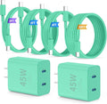 Super Fast Samsung Charger Type C, 45W Dual Port USB C Fast Charger Block & by QZIIW