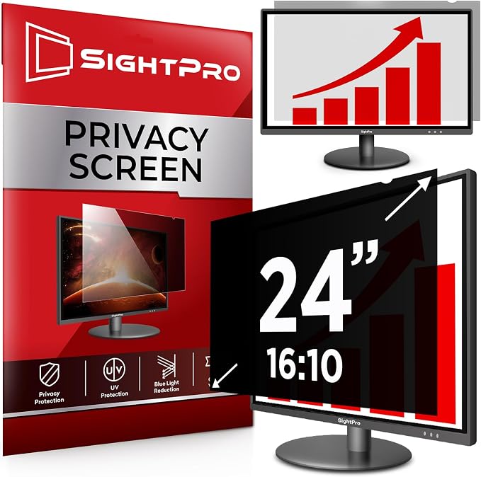 24 Inch 16:10 Computer Privacy Screen Filter by SightPro