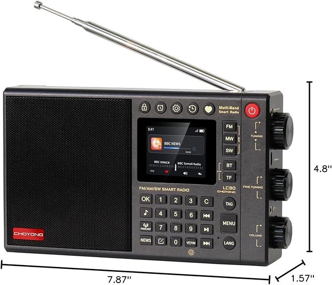 CHOYONG LC90 Multi-Band Smart Internet Radio Portable AM/FM, Longwave and - Image 10