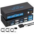 4K@144Hz Displayport KVM Switch 2 Monitors 2 Computers USB3.0 KVM Switch Dual by AILVLVNG