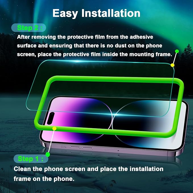 Blue Light Screen Protector for iPhone 14 Pro Max & Camera Lens Protector - Image 7