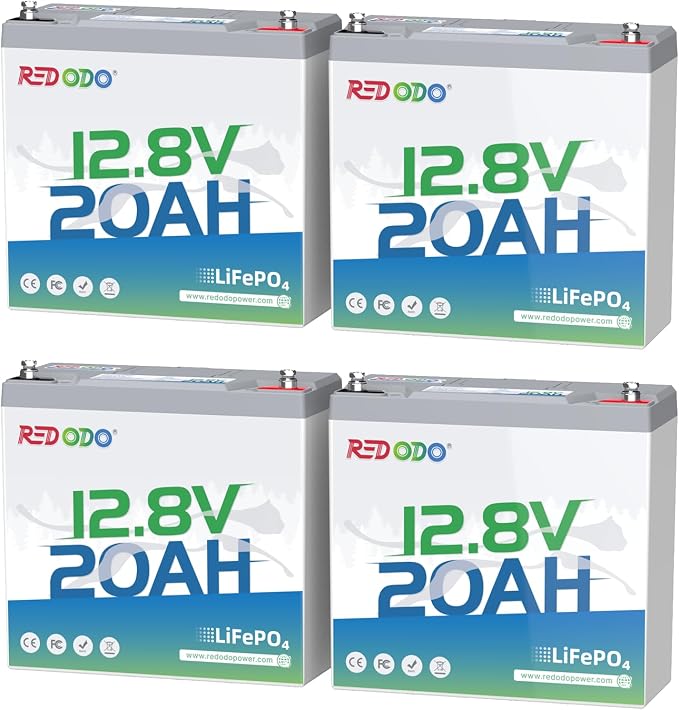 Redodo 12V 20Ah LiFePO4 Battery, 4000+ Deep Cycles Lithium Battery by PrimeDayRedodoSaveup55