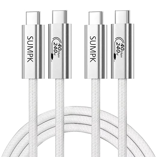 240W USB C Cable 6.6FT 2 Packs, USB4 Cable by SUMPK