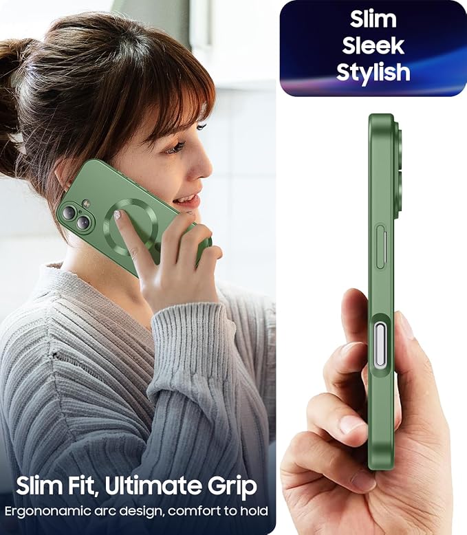 Magnetic for iPhone 16 Case Slim Soft Silicone Bumper Shockproof Metallic - Image 7
