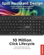 Lenovo 305 USB-C Wired Keyboard & Mouse Combo, Spill-Resistant, Narrow Border - Image 6