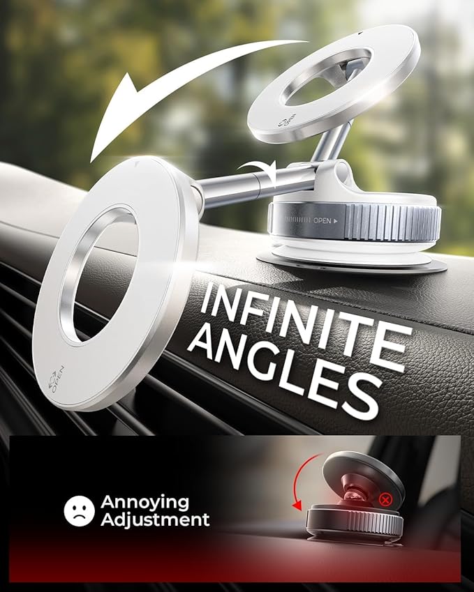 MRGLAS 2025 Upgraded Vacuum Magnetic Phone Holder, - Image 4