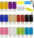 16GB FAT32 USB Flash Drive 20 Pack Nicepicten USB 2.0 Thumb Drives 20Pack Metal by NicepictenUSBFlashDrive