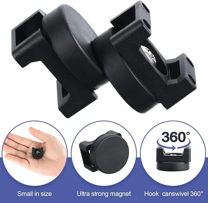 Yookeer 250 Pieces Magnetic Zip Tie Mount Multipurpose Cable Holder Magnets - Image 2