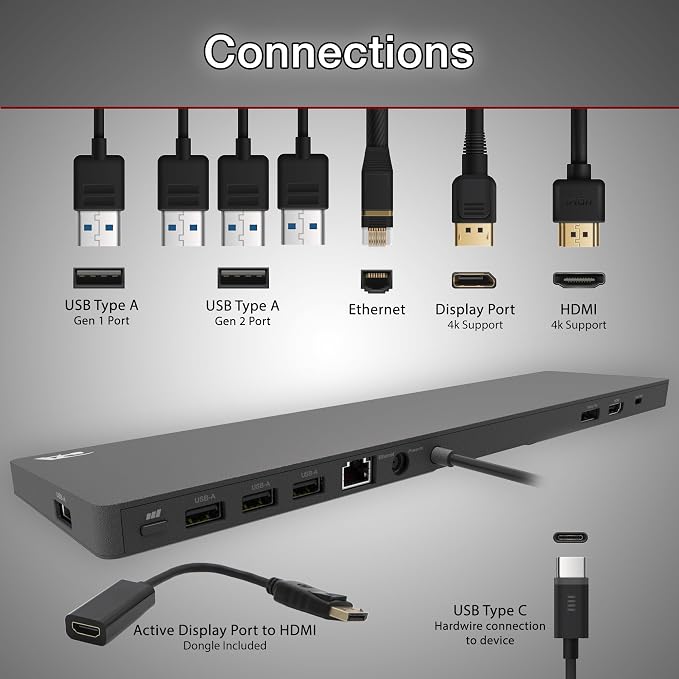 Cyber Acoustics Docking Station, 6 Pack – USB-C - Image 2