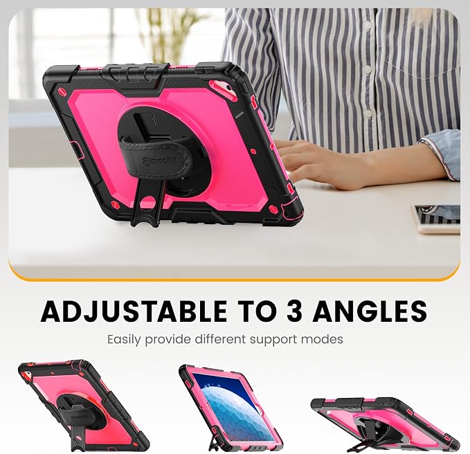 Timecity for iPad Air 3/ Pro 10.5 Inch Case, 360° Rotating Stand, Pencil Holder - Image 5