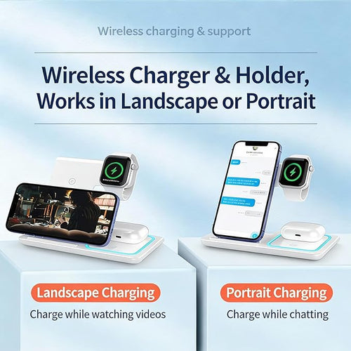 3-in-1 Foldable Wireless Charger - 15W Fast Wireless Charger - Image 2