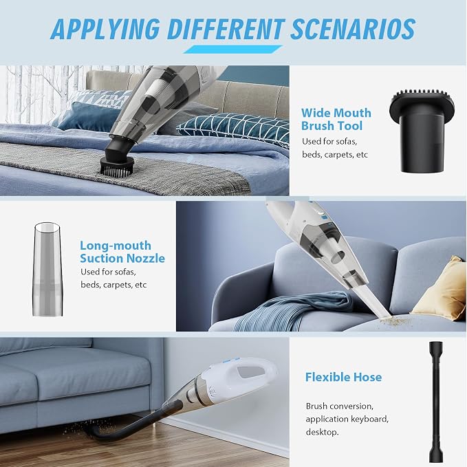 Handheld Vacuum Cordless, Hand Vacuum Cordless Rechargeable - Image 5