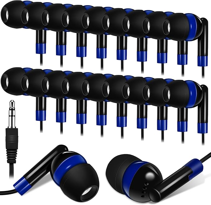 Kanayu 100 Pack Wired Earbuds Bulk by Kanayu