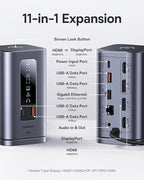 Baseus Laptop Docking Station, 11 in 1 Triple 4K Display HDMI/DP, 10Gbps USB - Image 2