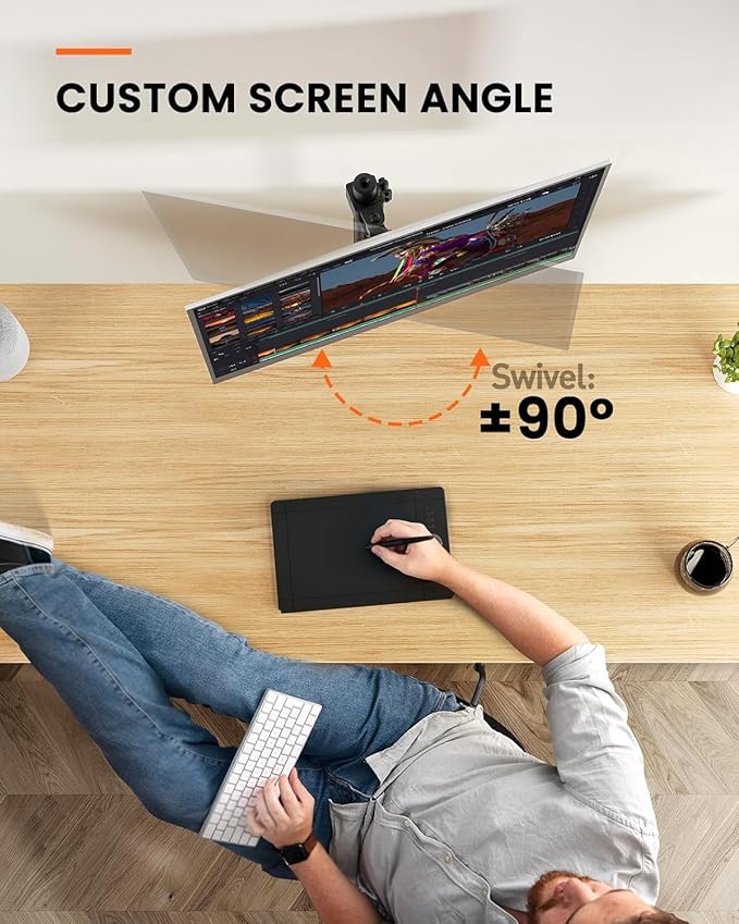 Ergear Monitor Mount for Most 13-32" Computer Screens up to 17.6lbs, Improved - Image 4