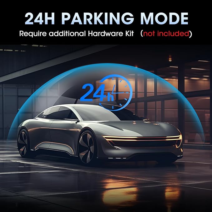 4K WiFi Rear View Mirror Camera 10’’ Mirror Dash Cam Front and Rear w Super - Image 6