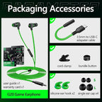 Gaming Earbuds Wired, USB C & 3.5mm Dual Plug in Ear Headphones - Image 7