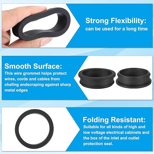PATIKIL 50.6mm / 2 Inch Drill Hole, 1-3/4 Inch ID Rubber Grommets - Image 3