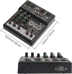 Dj Mixers, 4 Channel Audio Mixer, Sound Board - Image 3