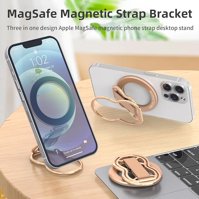 RESPECTED-BRO-Magnetic-Phone-Grip-Stand-with-Finger-Strap, 4-in-1 Magnetic Ring - Image 2