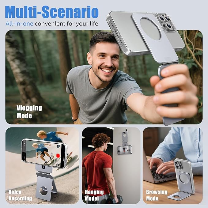 Phone Tripod Stand, Aluminum Alloy Mini Tripod Compatible - Image 4