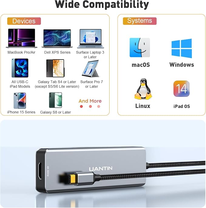 9-in-1 USB C Hub, 4K60Hz HDMI Multiport Adapter - Image 7