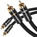 TODN Audiophile RCA Cables 3ft HiFi RCA Audio Cable Male to Male by TODNAudio