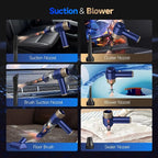 Car Vacuum Cleaner, 16000PA Mini Car Vacuum Cordless Powerful, 7 in 1 Portable - Image 4