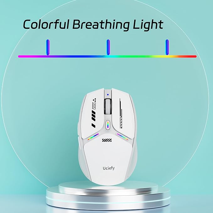 Uciefy V19 Wireless Mouse, 2.4GHz Rechargeable Mouse LED - Image 6