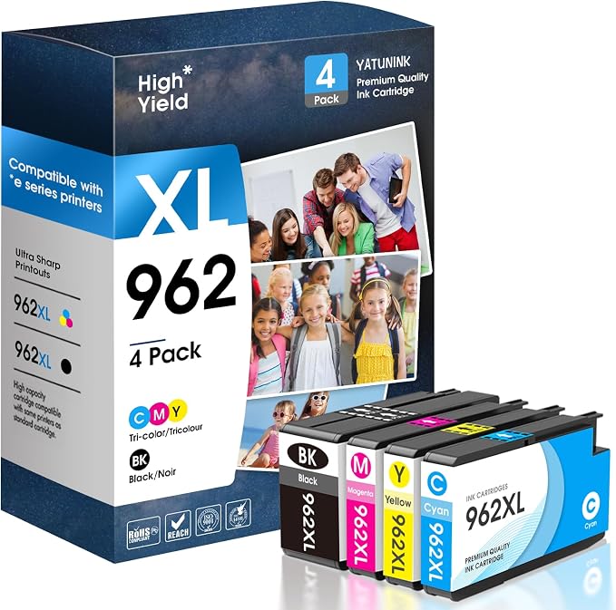 962XL Ink Cartridges Combo Pack Compatible by YATUNINK